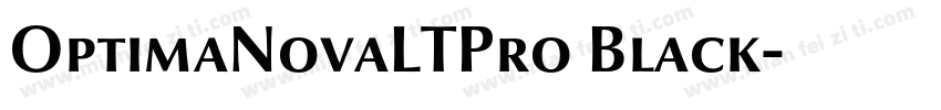 OptimaNovaLTPro Black字体转换